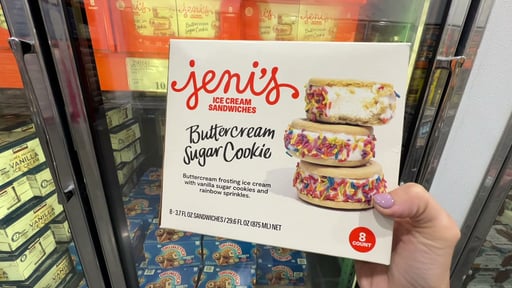 Jeni's Buttercream Sugar Cookie Ice Cream Sandwiches, 8 Count, 29.6 fl oz