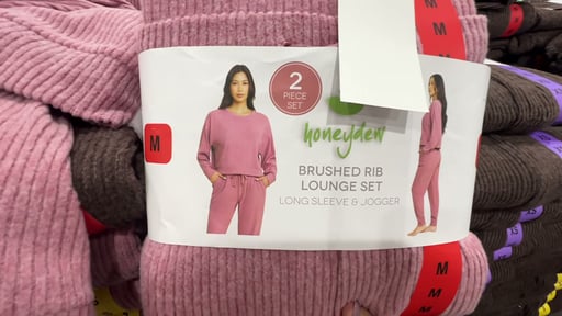 HONEYDEW Women's Ribbed 2-Piece Lounge Set