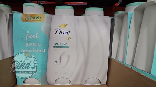 Dove Sensitive Body Wash, 3 x 23 fl oz