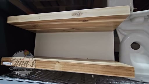 Acacia Floating Wood Shelves (2 Pack)
