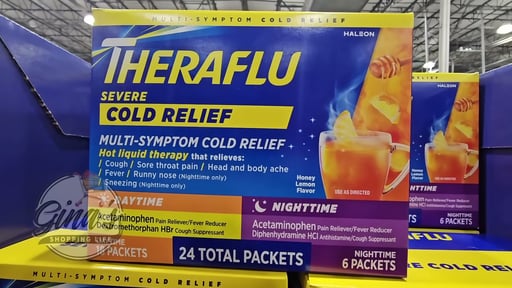 Theraflu Severe Cold Relief 24 Packets Day 18CT + Night 6CT