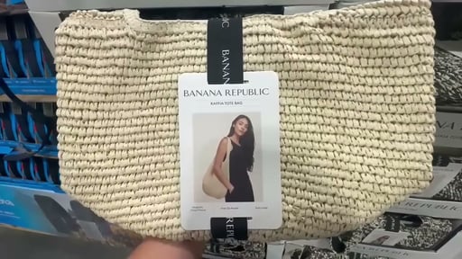 Banana Republic Raffia Tote Bag