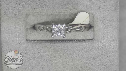 Platinum VS2 G 0.50ct Princess Cut Diamond Solitaire Ring