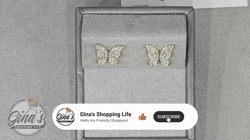14KT Yellow Gold VS2 I 0.33ctw Round Diamond Butterfly Earrings