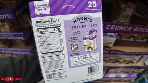 Nonni's Almond Dark Chocolate Biscotti 25 CT