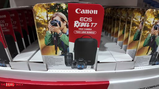 Canon T7 2-Lens Kit DSLR Bundle with SD Card and Backpack