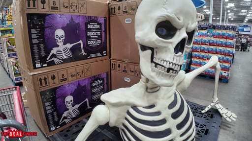 Giant Ground Breaking Skeleton with LCD Eyes and Sounds