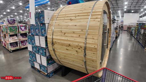 Arcadia Rustic Red Cedar 2-Person Barrel Sauna
