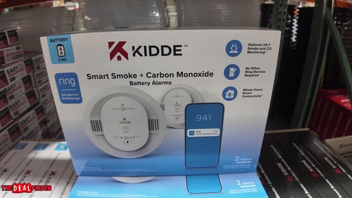 Kidde Smart Smoke and Carbon Monoxide Detector, Ring App Enabled, Hardwired, 2-Pack