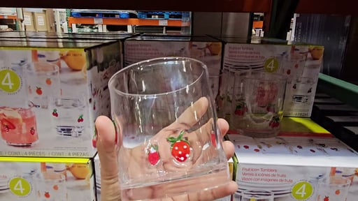 Pandex 14oz Fruit Icon Glass 4-Pack