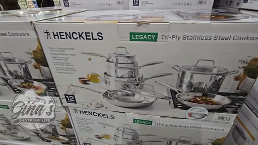 Henckels Tri-Ply Clad Stainless Steel Cookware Set 12-Piece