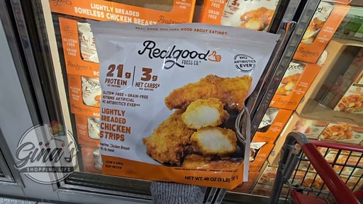 Real Good Food Breaded Chicken Strips Gluten Free 3 LB Bag