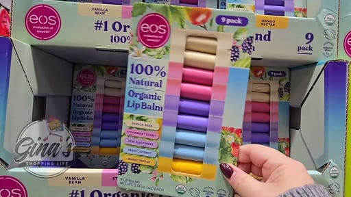 eos Natural USDA Organic Lip Balm, 9 Sticks Assorted Flavors