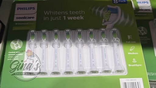 Philips Sonicare DiamondClean 8-Pack Medium Bristle Replacement Brush Heads