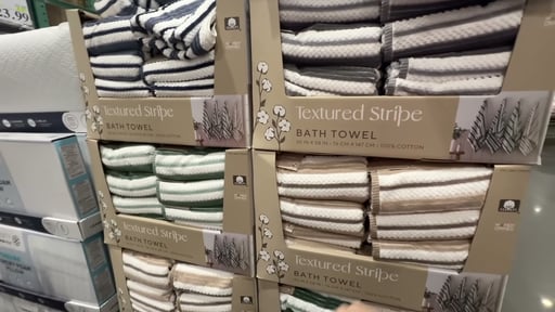 Welspun Textured Stripe Towel