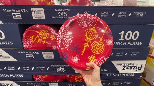 Chinet Pizazz Lunar New Year 10" Plate, 100 Count