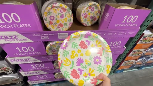 Pizazz 10" Spring Paper Plates, 100 Count
