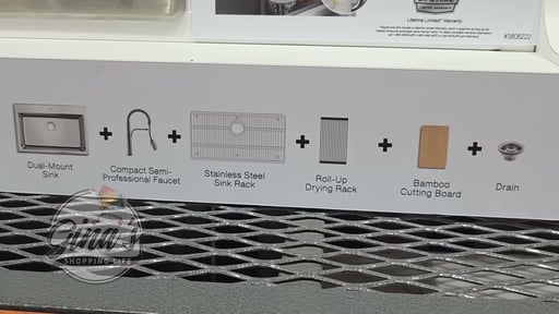 Kohler Provo 33" Dual Mount Single-Bowl Workstation Kitchen Sink Kit