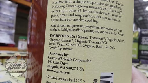 Kirkland Signature Organic Tuscan Marinara 3/24 oz