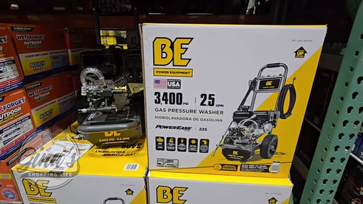 BE Power Equipment Gas Pressure Washer 3400 PSI 2.4 GPM 223CC
