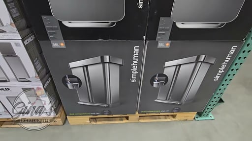 simplehuman 58L Dual Compartment Step Can