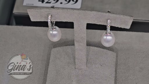 14K White Gold & Diamond Freshwater Cultured Pearl 8-9mm Earrings
