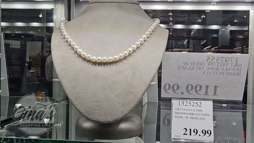 14KT Gold 8.5-7MM Freshwater Cultured Pearl 18" Necklace