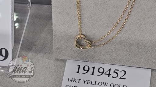 14kt Yellow Gold Open Heart Pendant Made in Italy