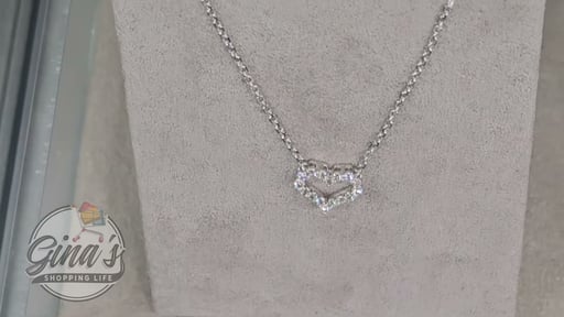14kt White Gold VS2 I 0.25ctw Round Diamond Heart Necklace