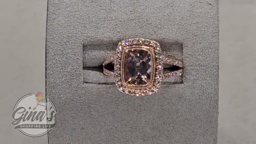 14kt Rose Gold VS2 I 0.34ctw Diamond & Morganite Ring