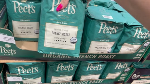 Organic Peet's Coffee French Roast Ground Coffee, Dark Roast, 2 Pounds