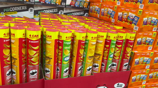 Pringles XXL Tube 4 CT Original, Cheddar & Sour Cream
