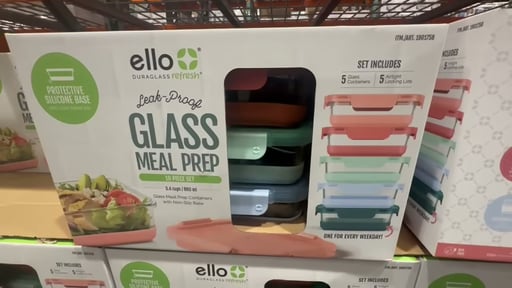 Ello Duraglass 10-Piece Glass Meal Prep Containers