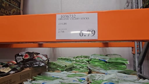 Organic Celery Sticks, 2.5 lbs