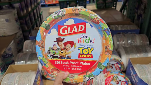 Glad for Kids Disney Pixar Toy Story 8.5" Paper Plates, 80 CT