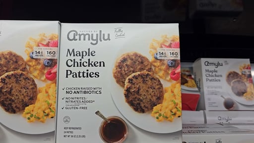 Amylu ABF Breakfast Maple Chicken Patties 36 Ounce Package