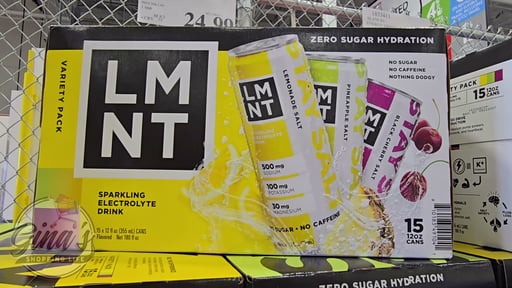 LMNT Sparkling Electrolyte Drink Variety Pack, 15 CT / 12 oz