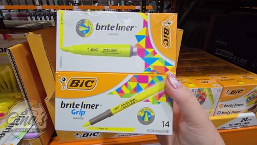 BIC Brite Liner Highlighter Combo Pack, Chisel Tip, Fluorescent Yellow, 24 Count