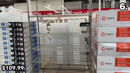 Trinity NSF 6-Tier Shelf 48"W x 18"D x 72"H