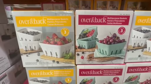 over&back 3-Piece Multipurpose Baskets