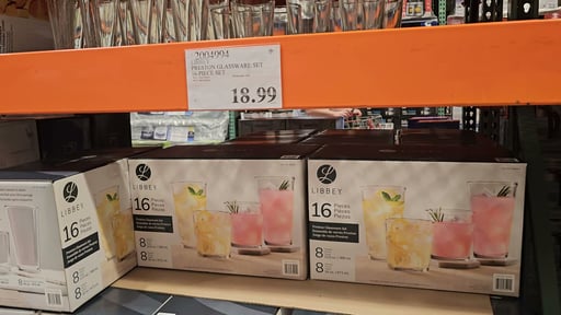 Libbey Preston Flare 16-Piece Tumbler and Rocks Glass Set