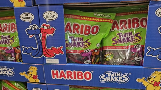 Haribo Twin Snakes 56 oz Stand Up Bag