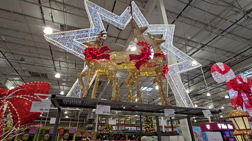 Outdoor Gold Deer Family with LED Lights, Set of 3