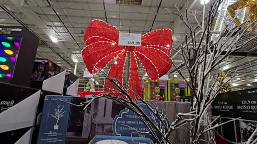48" Glitter Mesh Bow with Twinkle LED Lights