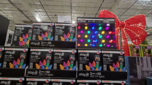 Sylvania Stay-Lit C9 Faceted Dual Color LED Lights, 100 Count