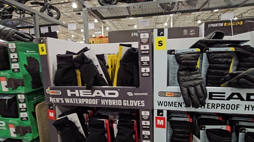 HEAD Men's Waterproof Hybrid Gloves