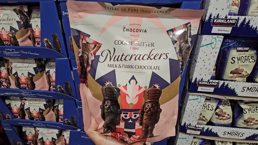 Chocovia Cookie Butter Filled Nutcrackers, Milk & Dark Chocolate, 22.22 oz