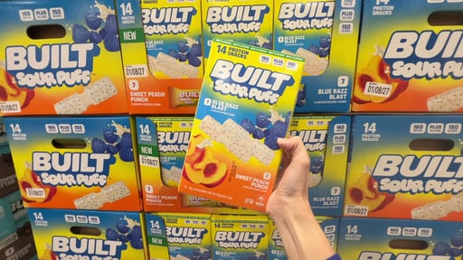 BUILT Sour Puff Variety Pack, 14 Count / 1.45 oz