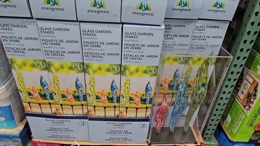 Glass Garden Stakes 3-Pack