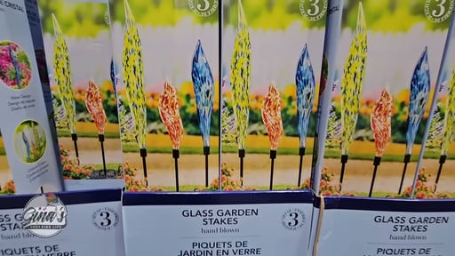 Glass Garden Stakes 3-Pack